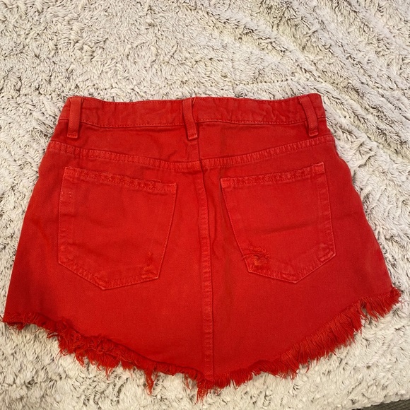 Bershka red denim skirt - Picture 2 of 3